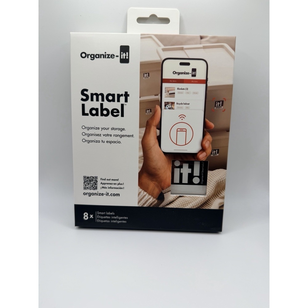 8x Organize-It Smart Label Utility Storage Organizer Tags Scan & Track App (A